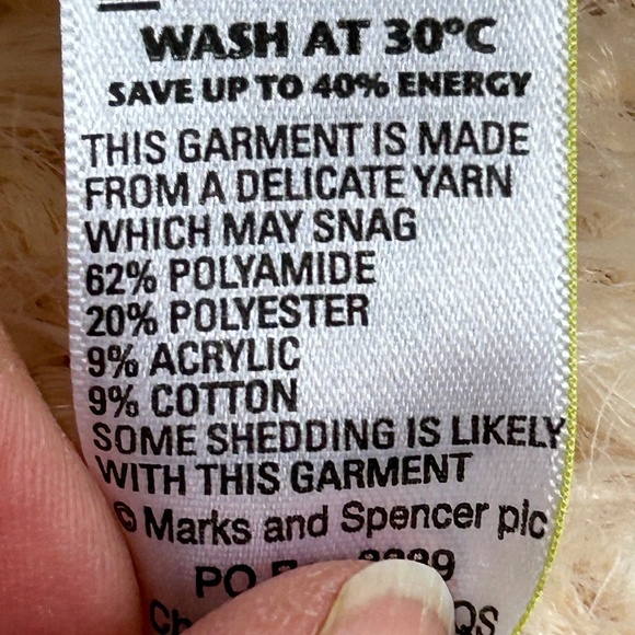 M&S Limited Edition Soft Shaggy Knit Open Cardigan Sz UK 10 (US 12) - Picture 5 of 9